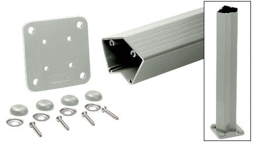 C.R. Laurence CRL 200, 300, 350, and 400 Series Agate Gray 48&quot; Long 135 Degree Surface Mount Post Kit | P548KAGY