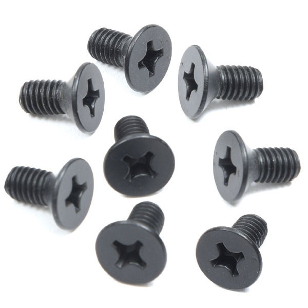 CRL Matte Black Phillips 6 mm x 12 mm Cover Plate Flat Head Screws - Package | P612MBL