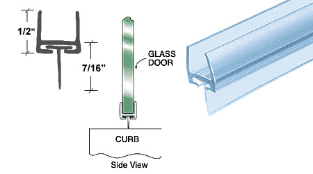 C.R. Laurence CRL Polycarbonate Bottom Rail With Wipe for 1/2&quot; Glass - 31 in long | P660BR2