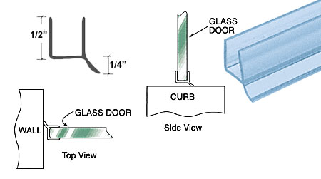C.R. Laurence CRL Dual Durometer PVC Seal and Wipe for 5/16&quot; Glass - 95 in long | P770WS