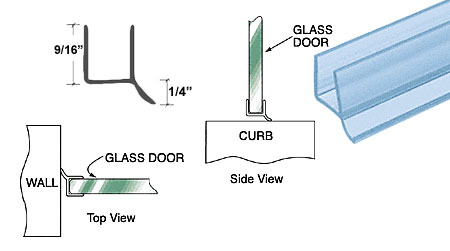 CRL Dual Durometer PVC Seal and Wipe for 3/8&quot; Glass | P880WS | P880WS