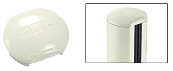 C.R. Laurence CRL  Aluminum Windscreen System Oyster White Round Post Cap for 180 Degree Center Post or End Post | PC1R0W