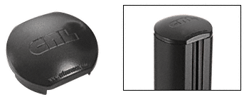C.R. Laurence CRL  Aluminum Windscreen System Matte Black Round Post Cap for 180 Degree Center Post or End Post | PC1RBL