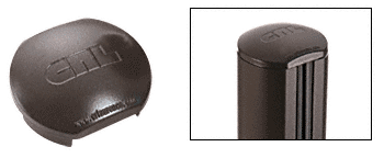 C.R. Laurence CRL  Aluminum Windscreen System Matte Bronze Round Post Cap for 180 Degree Center Post or End Post | PC1RBRZ
