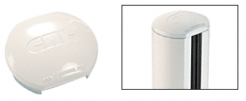 C.R. Laurence CRL  Aluminum Windscreen System Sky White Round Post Cap for 180 Degree Center Post or End Post | PC1RW