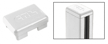 C.R. Laurence CRL  Aluminum Windscreen System Sky White Rectangular Post Caps for 180 Degree Center Posts or End Posts | PC1SW