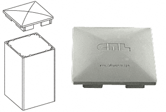 C.R. Laurence CRL Agate Gray 100 Series Low Profile Post Cap | PC2AGY