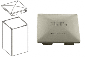C.R. Laurence CRL Beige Gray 100 Series Low Profile Post Cap | PC2BGY