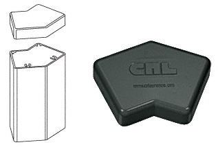 C.R. Laurence CRL 135 Degree Matte Black 100 Series Post Cap | PC45BL