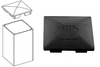 C.R. Laurence CRL Matte Black Standard 4&quot; x 4&quot; Post Cap | PC4BL