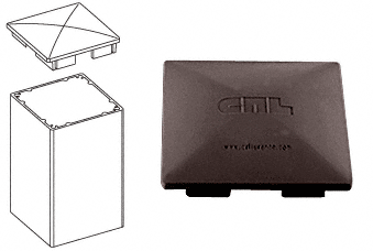 C.R. Laurence CRL Matte Bronze Standard 4&quot; x 4&quot; Post Cap | PC4BRZ