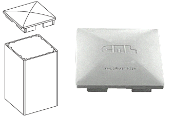C.R. Laurence CRL Metallic Silver Standard 4&quot; x 4&quot; Post Cap | PC4S