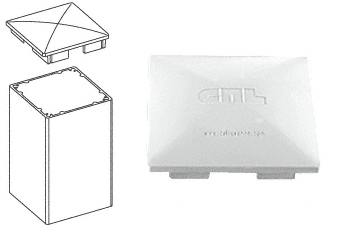 C.R. Laurence CRL Sky White Standard 4&quot; x 4&quot; Post Cap | PC4W