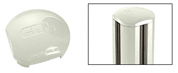 C.R. Laurence CRL  Aluminum Windscreen System Oyster White Round Post Cap for 90 Degree Corner Post | PC9R0W