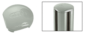 C.R. Laurence CRL  Aluminum Windscreen System Agate Gray Round Post Cap for 90 Degree Corner Post | PC9RAGY