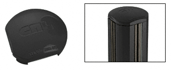 C.R. Laurence CRL  Aluminum Windscreen System Matte Black Round Post Cap for 90 Degree Corner Post | PC9RBL