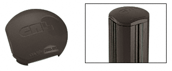 C.R. Laurence CRL  Matte Bronze Round Post Cap for  Aluminum Windscreen System, 90 Degree Corner Post | PC9RBRZ