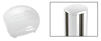 C.R. Laurence CRL  Aluminum Windscreen System Sky White Round Post Cap for 90 Degree Corner Post | PC9RW