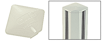 C.R. Laurence CRL  Aluminum Windscreen System Oyster White Square Post Caps for 90 Degree Corner Posts | PC9S0W