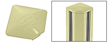 C.R. Laurence CRL Chromate (Unfinished) Square Post Caps for Aluminum Windscreen System, 90 Degree Corner Posts | PC9SCRM