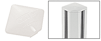 C.R. Laurence CRL  Aluminum Windscreen System Sky White Square Post Caps for 90 Degree Corner Posts | PC9SW