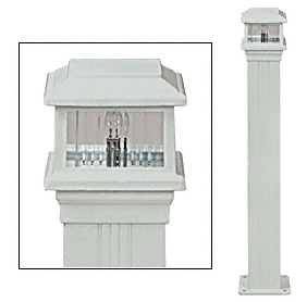 C.R. Laurence CRL  Agate Gray Decorative Cap Light for 4&quot; x 4&quot; Vertical Aluminum Post | PCL1AGY