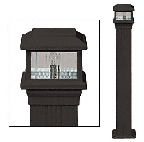 C.R. Laurence CRL Matte Black Decorative Cap Light for 4&quot; x 4&quot; Vertical Aluminum Post | PCL1BL
