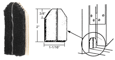 C.R. Laurence CRL Black Door Jamb Dust Pads - 10 Pack | PDP1BL