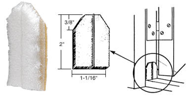 C.R. Laurence CRL White Door Jamb Dust Pads - 10 Pack | PDP1W