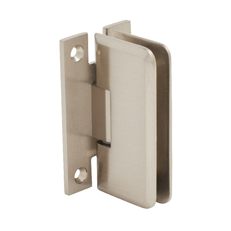 CRL Petite 037 Series Brushed Nickel Wall Mount Full Back Plate Hinge | PET037BN
