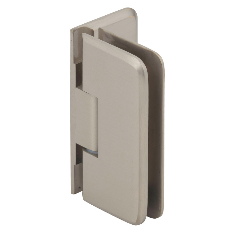 CRL Petite 044 Series Brushed Nickel Wall Mount Offset Back Plate Hinge | PET044BN