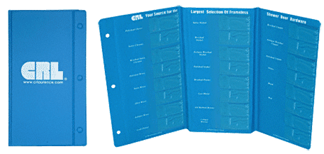C.R. Laurence CRL Pouch Folder Only for Shower Door Hinge Finish Display (SDFD04) | PF04