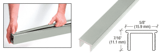C.R. Laurence CRL 48&quot; Agate Gray Glass Barrier Post Filler | PF48AGY