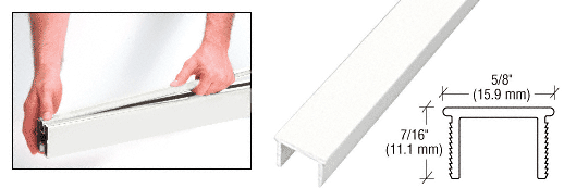 C.R. Laurence CRL 48&quot; Sky White Glass Barrier Post Filler | PF48W