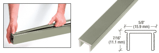 C.R. Laurence CRL 60&quot; Beige Gray Glass Barrier Post Filler | PF60BGY