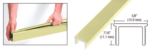C.R. Laurence CRL 60&quot; Chromate (Unfinished) Glass Barrier Post Filler | PF60CRM