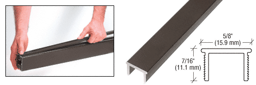 C.R. Laurence CRL 72&quot; Bronze Matte Glass Barrier Post Filler | PF72BRZ