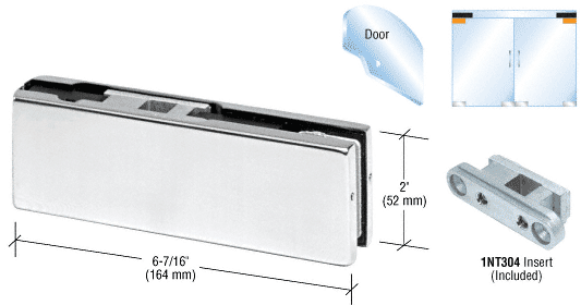 C.R. Laurence CRL Aluminum Top Door Patch Fitting with 1NT304 Insert   | PH20BA