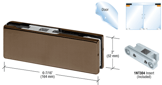 C.R. Laurence CRL Duranodic Bronze Finish Top Door Patch Fitting with INT304 Insert | PH20BDU