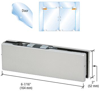 C.R. Laurence CRL Aluminum Adjustable North AmericanTop Door Patch Fitting | PH20CA