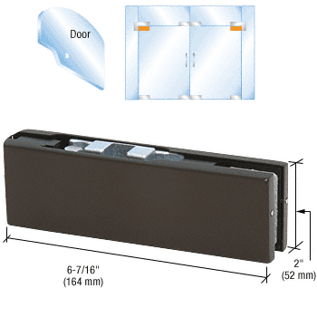C.R. Laurence CRL Bronze Adjustable North AmericanTop Door Patch Fitting | PH20CDU