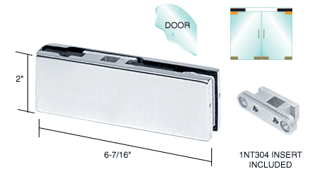 C.R. Laurence CRL Polished Stainless Finish Top Door Patch Fitting with INT304 Insert | PH21BPS