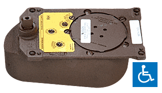 C.R. Laurence CRL Rixson Model PH28 8.5 Lb. Center-Hung 105 Degree Selective Hold-Open Floor Mounted Closer Body Only - Left Hand  | PH28105SH0RH85