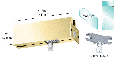 C.R. Laurence CRL Polished Brass Finish Wall Mounted Transom Patch with INT300 Insert | PH34BR