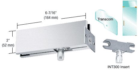 C.R. Laurence CRL Brushed Stainless Finish Wall Mounted Transom Patch with INT300 Insert | PH34BS