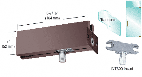 C.R. Laurence CRL Duranodic Bronze Finish Wall Mounted Transom Patch with INT300 Insert | PH34DU