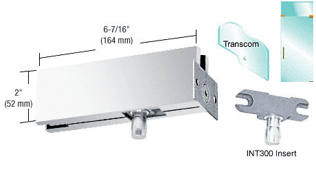 C.R. Laurence CRL Polished Stainless Wall Mounted Transom Patch with INT300 Insert | PH34PS