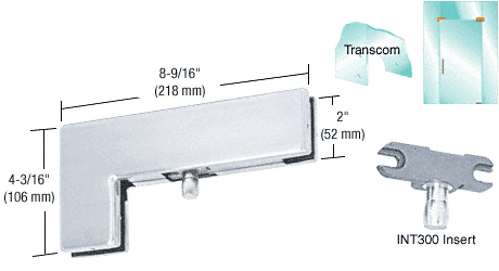 C.R. Laurence CRL Aluminum Finish Sidelite Transom Patch With INT300 Insert | PH40A