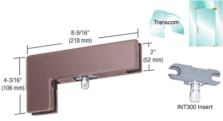 C.R. Laurence CRL Duranodic Bronze Finish Sidelite Transom Patch With INT300 Insert | PH40DU