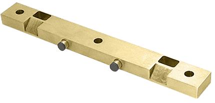 C.R. Laurence CRL Satin Brass Door Stop/Strike for Double Doors | PK2SB